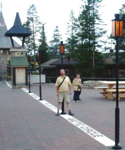 The author upon the Rovaniemi Arctic Circle