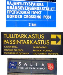 Salla border crossing post Finland Rusland