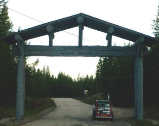 Entrance of camping in Hossa