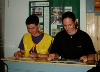 Two students (raid participants) Antti Elo and Marina Bouman