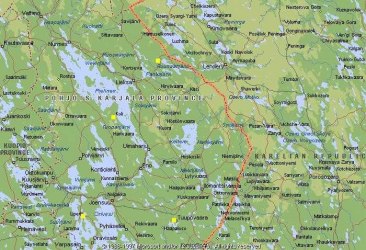 Microsoft Encarta Map FINLAND, Petkeljrvi  Tuupovaara  Koli  Ruunaa